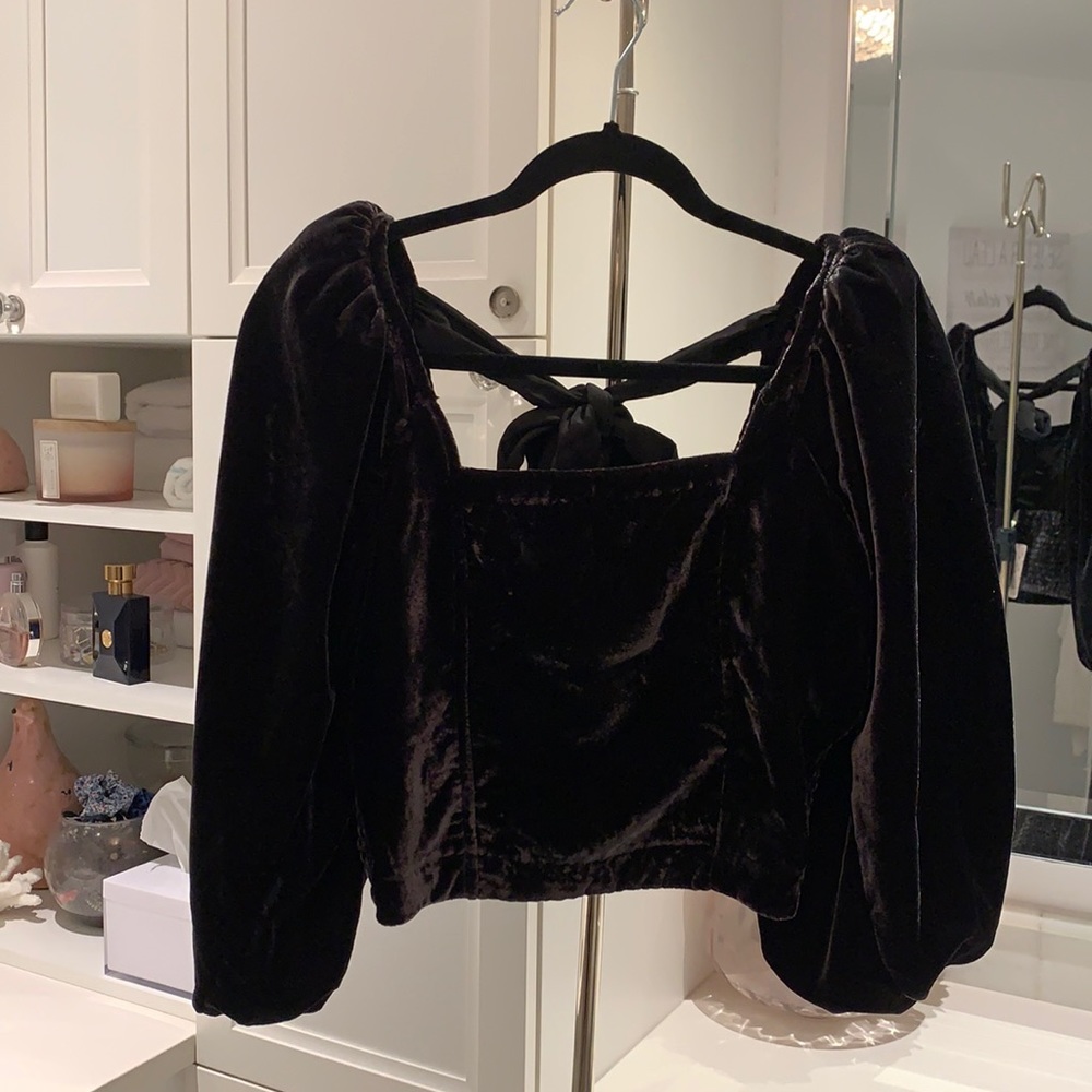 Free People velvet top